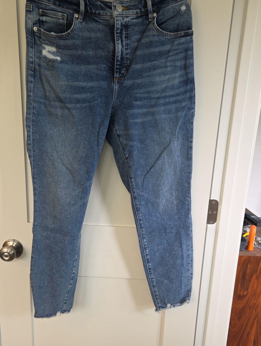 LOFT Medium Blue High-Rise Ankle Crop Jeans